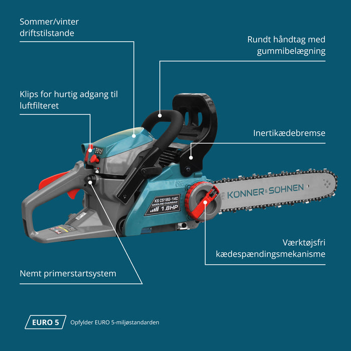 Benzinmotorsav KS CS18G-14C