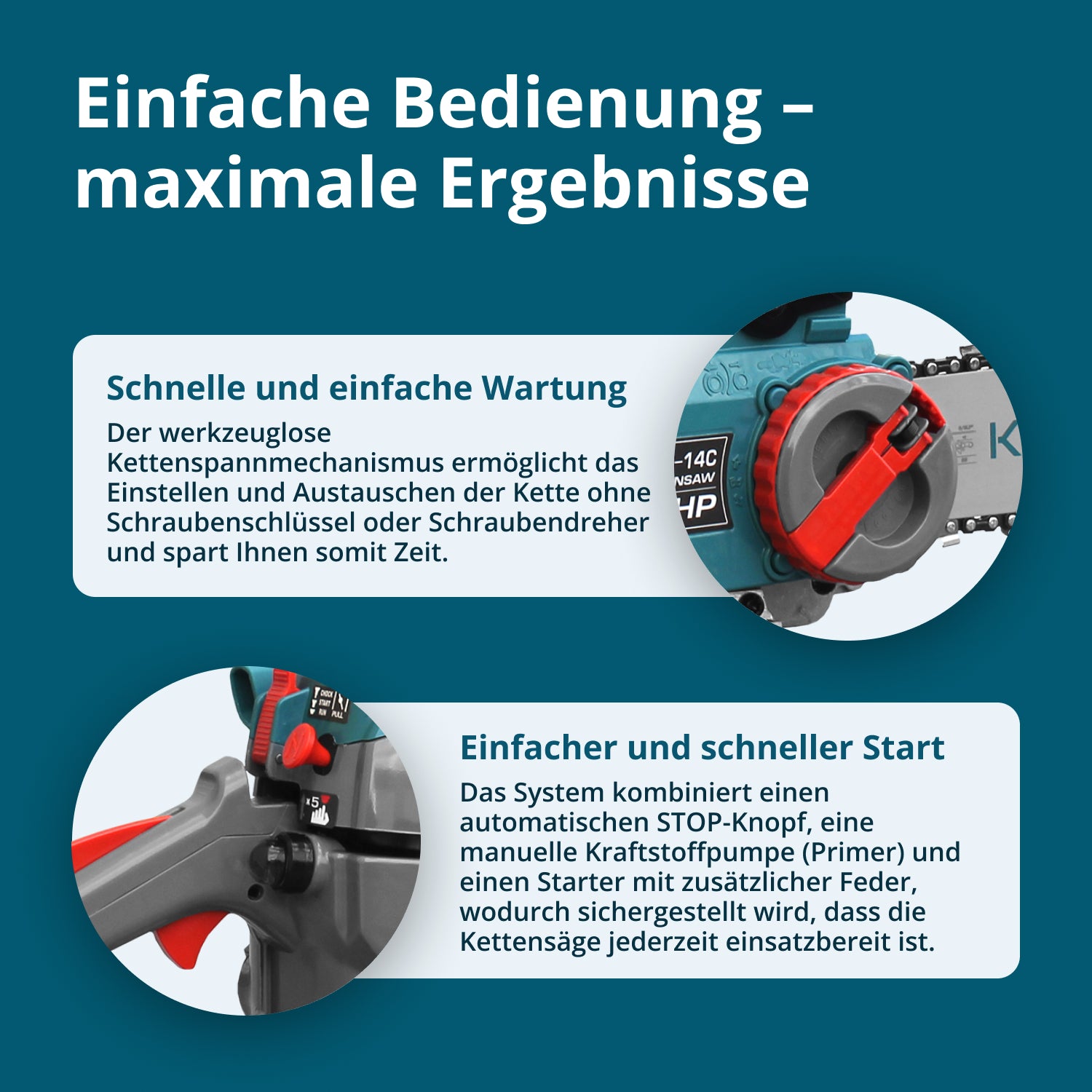 Βενζινοκίνητο αλυσοπρίονο KS CS18G-14C