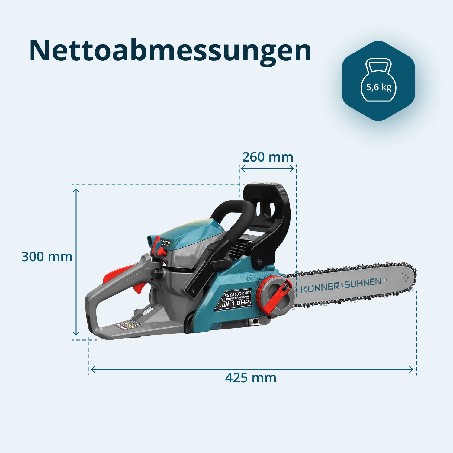 Βενζινοκίνητο αλυσοπρίονο KS CS18G-14C