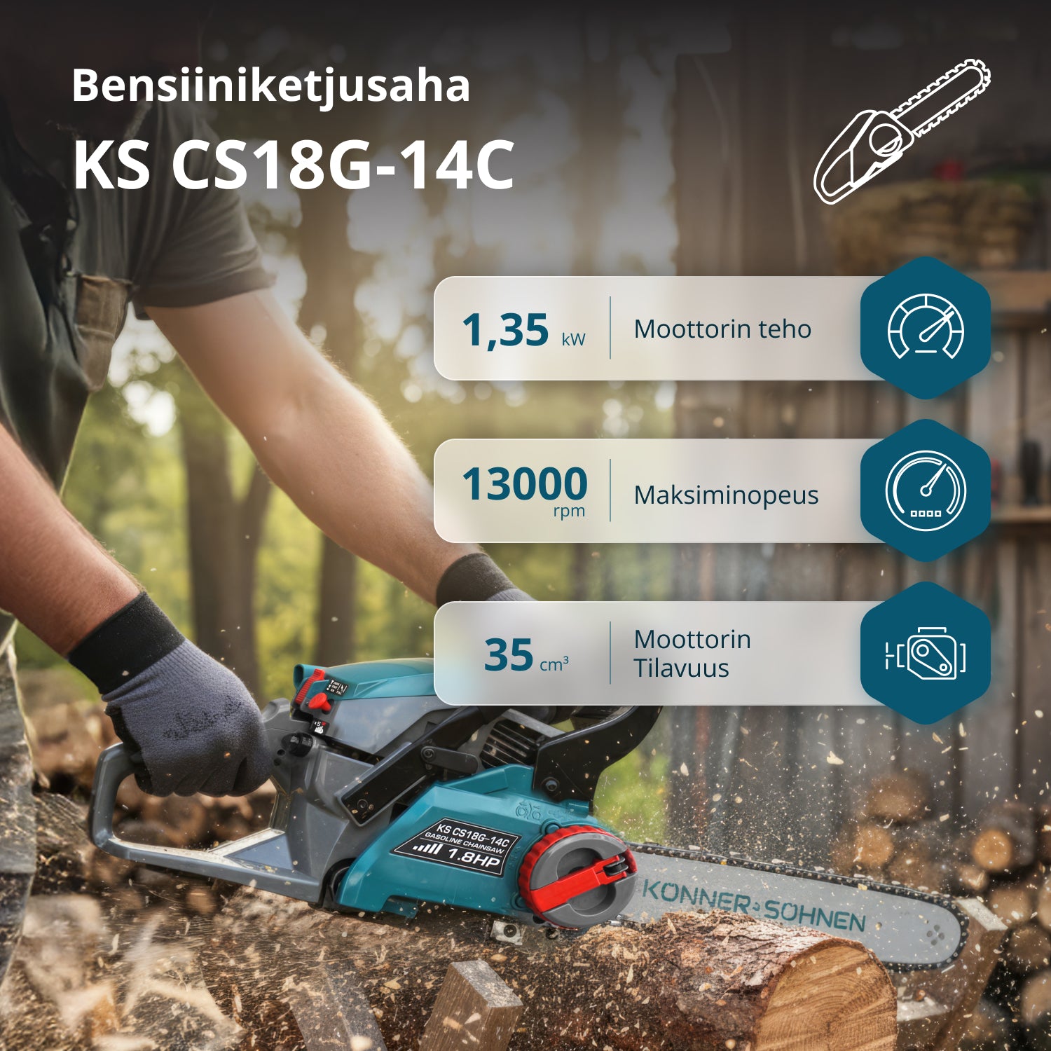Bensiiniketjusaha KS CS18G-14C