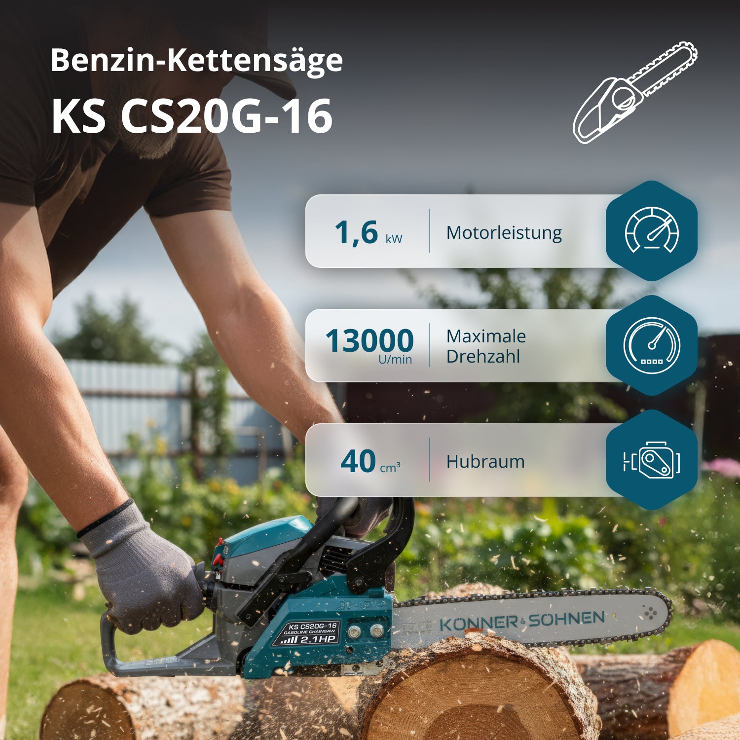 Benzinska motorna testera KS CS20G-16