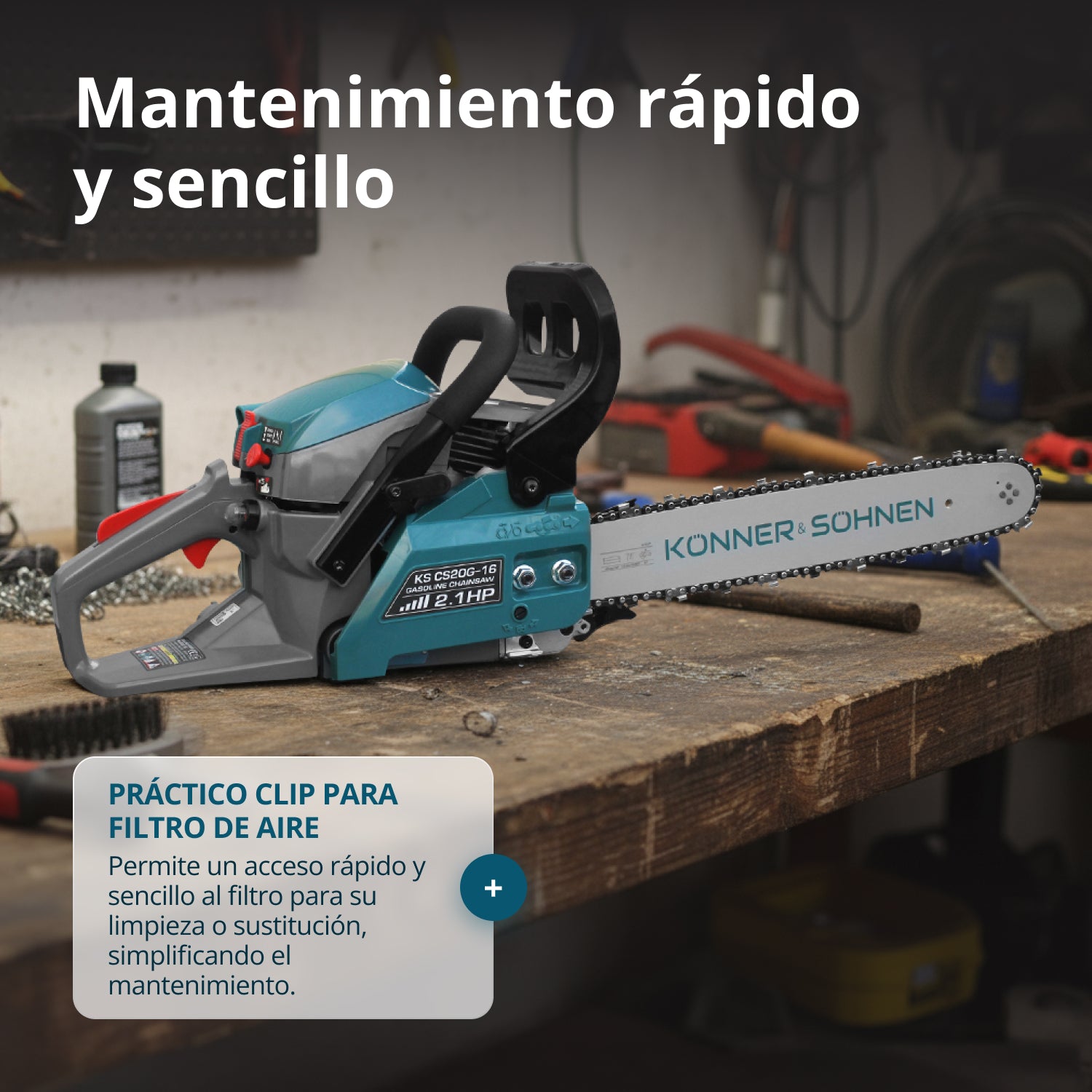 Motosierra a gasolina KS CS20G-16