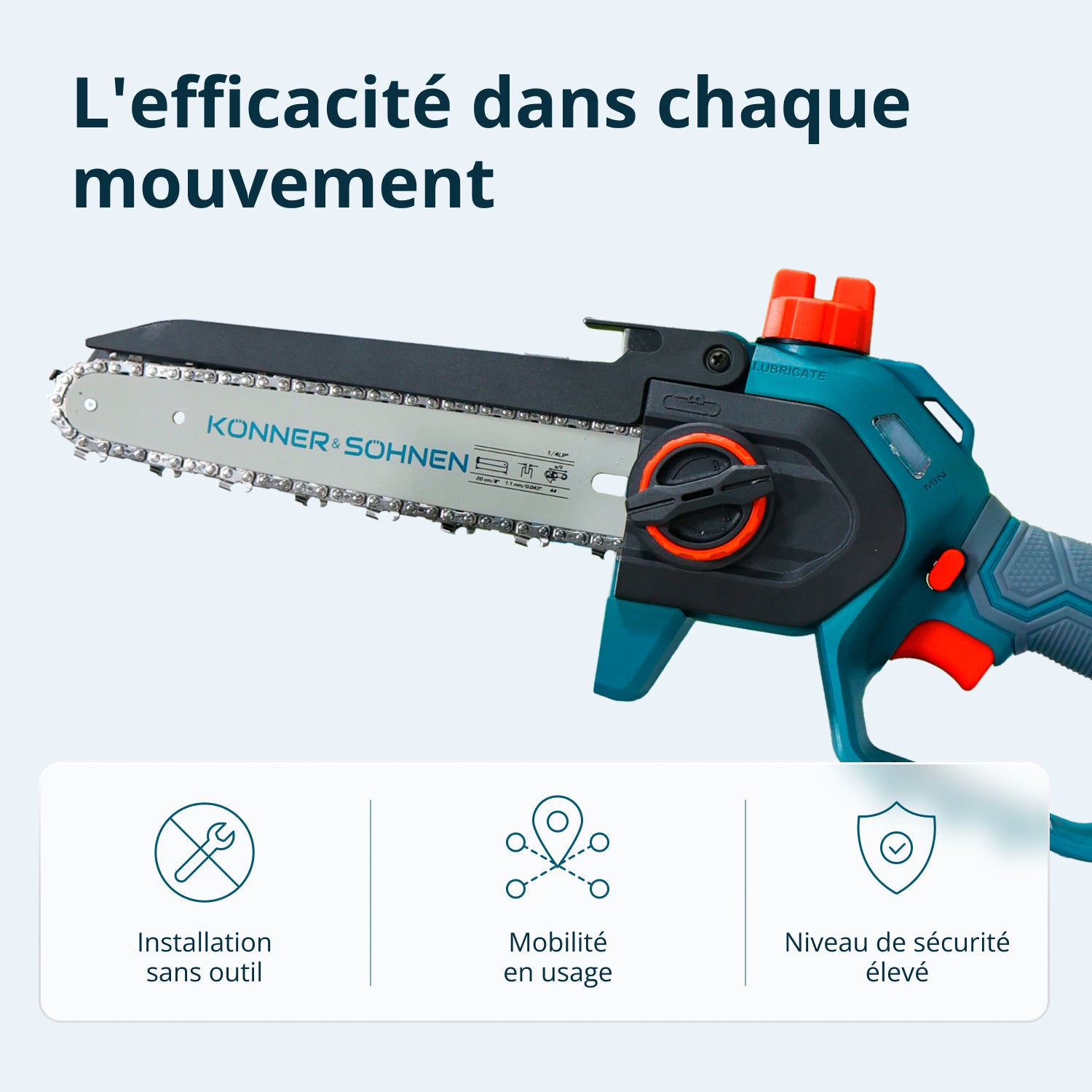 Cordless Mini Chainsaw KS MCS20V-8