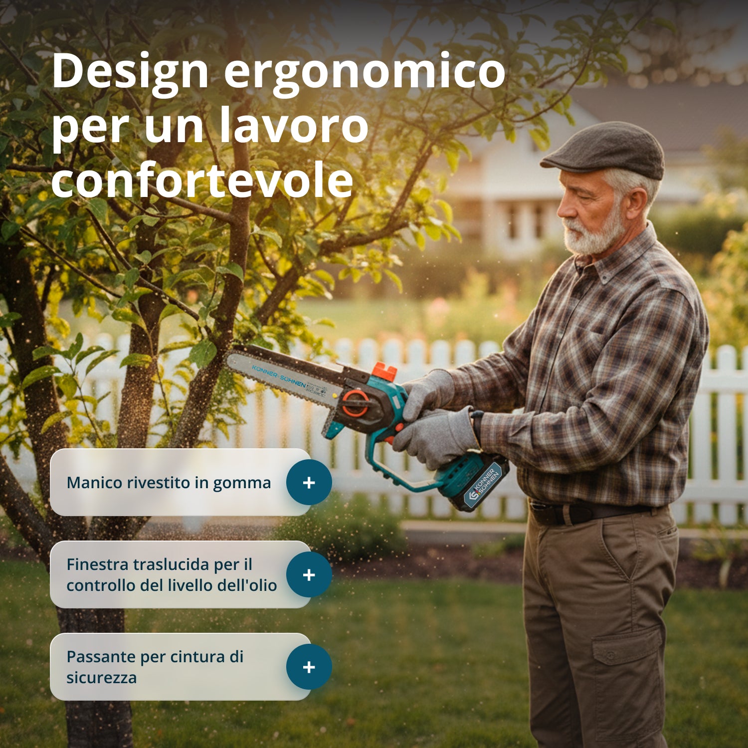 Motosega Mini a Batteria KS MCS20V-8