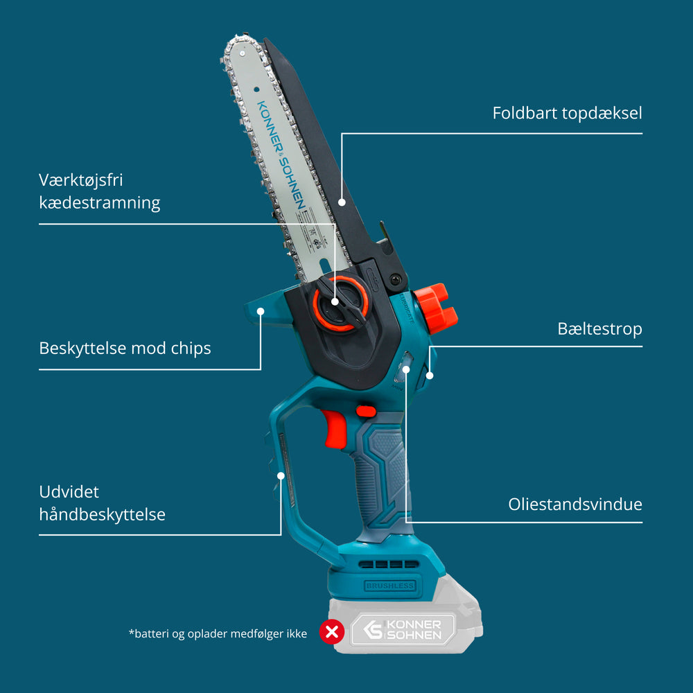 Ledningsfri Mini Kædesav KS MCS20V-8