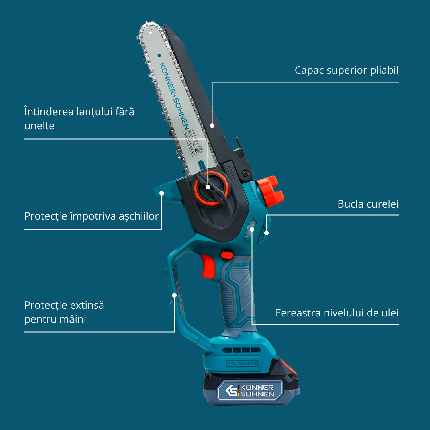Fierăstrău mini cu acumulator KS MCS20V-8 Case