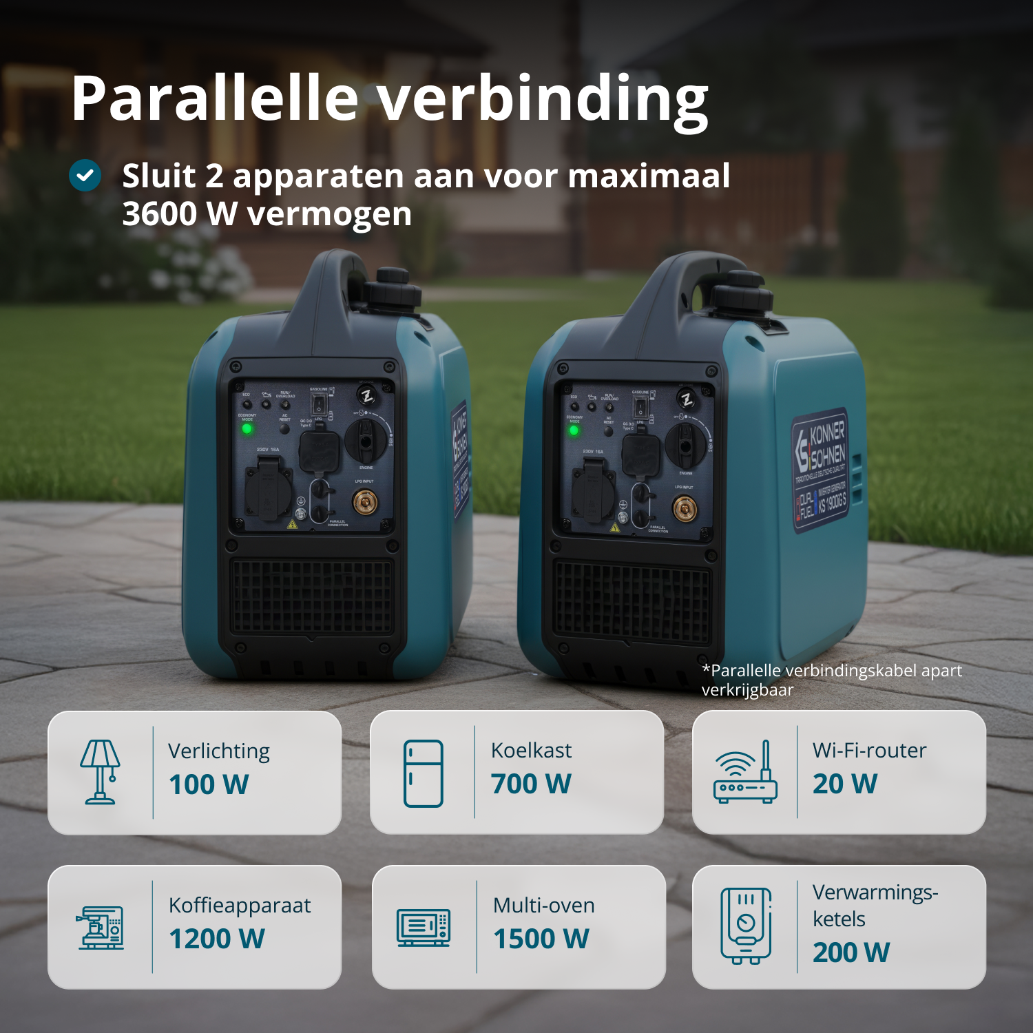 Invertergenerator (LPG/benzine) KS 1900iG S