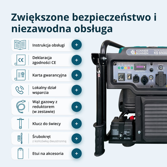 Generator inwerterowy KS 6500iEG (benzyna/gaz)