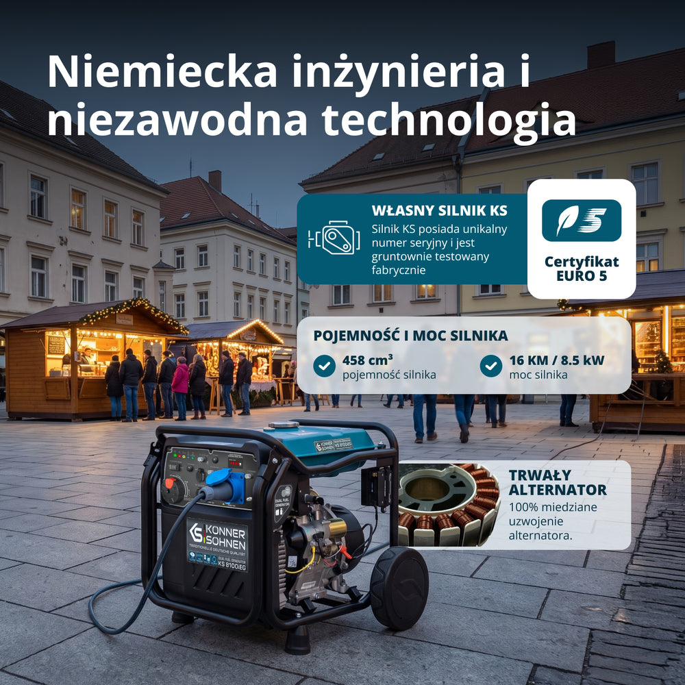 Inwerterowy generator LPG/benzyna KS 8100iEG (Odnowiony – Stan dobry)