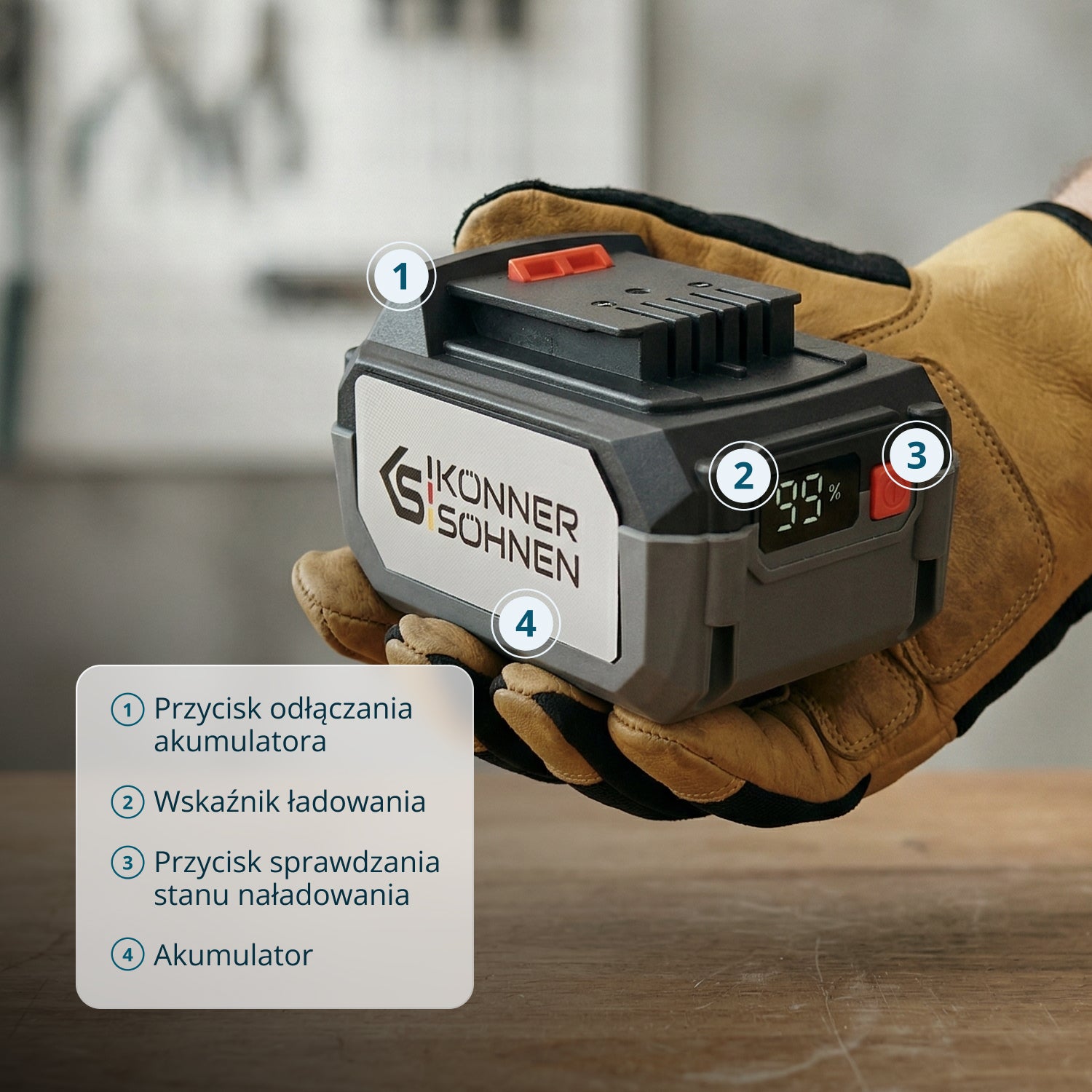 Akumulator litowy 20V KS 20V4-1