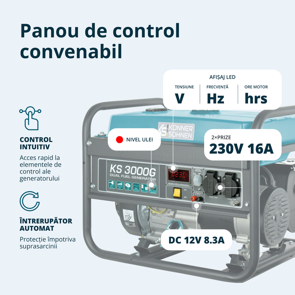 Generator LPG/Benzină „Könner & Söhnen” KS 3000G