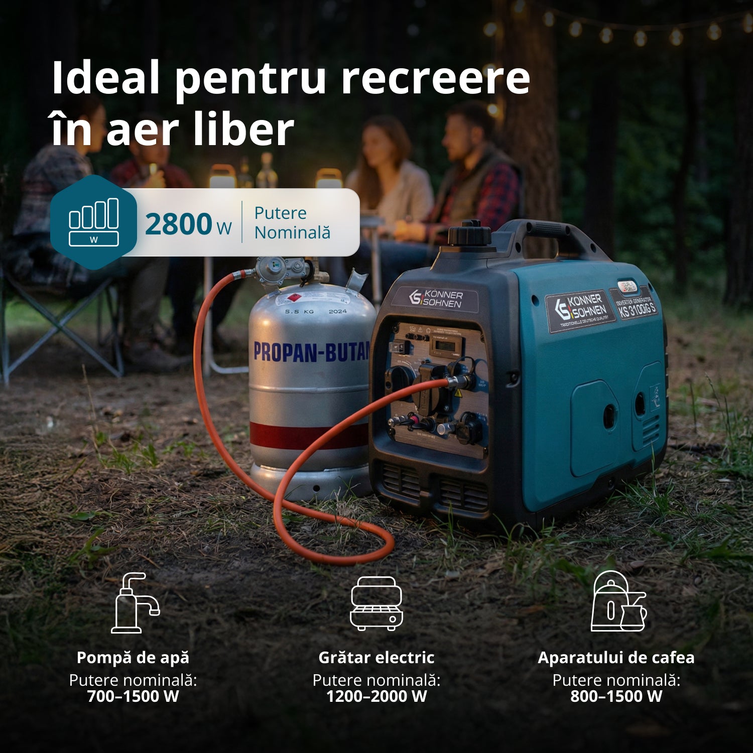 Generator cu inverter pe GPL/benzină KS 3100iG S