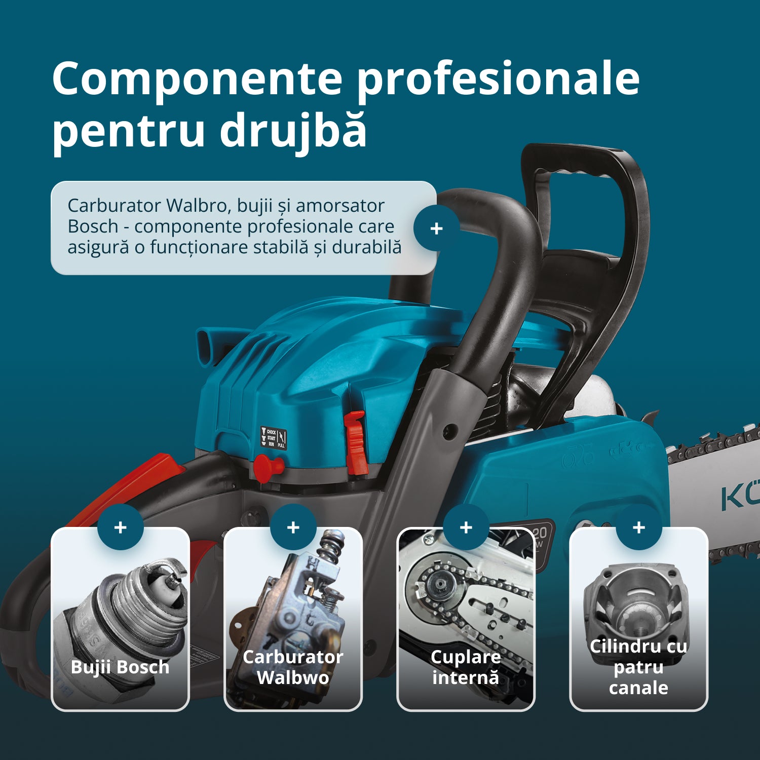 Drujbă pe benzină KS CS40G-20