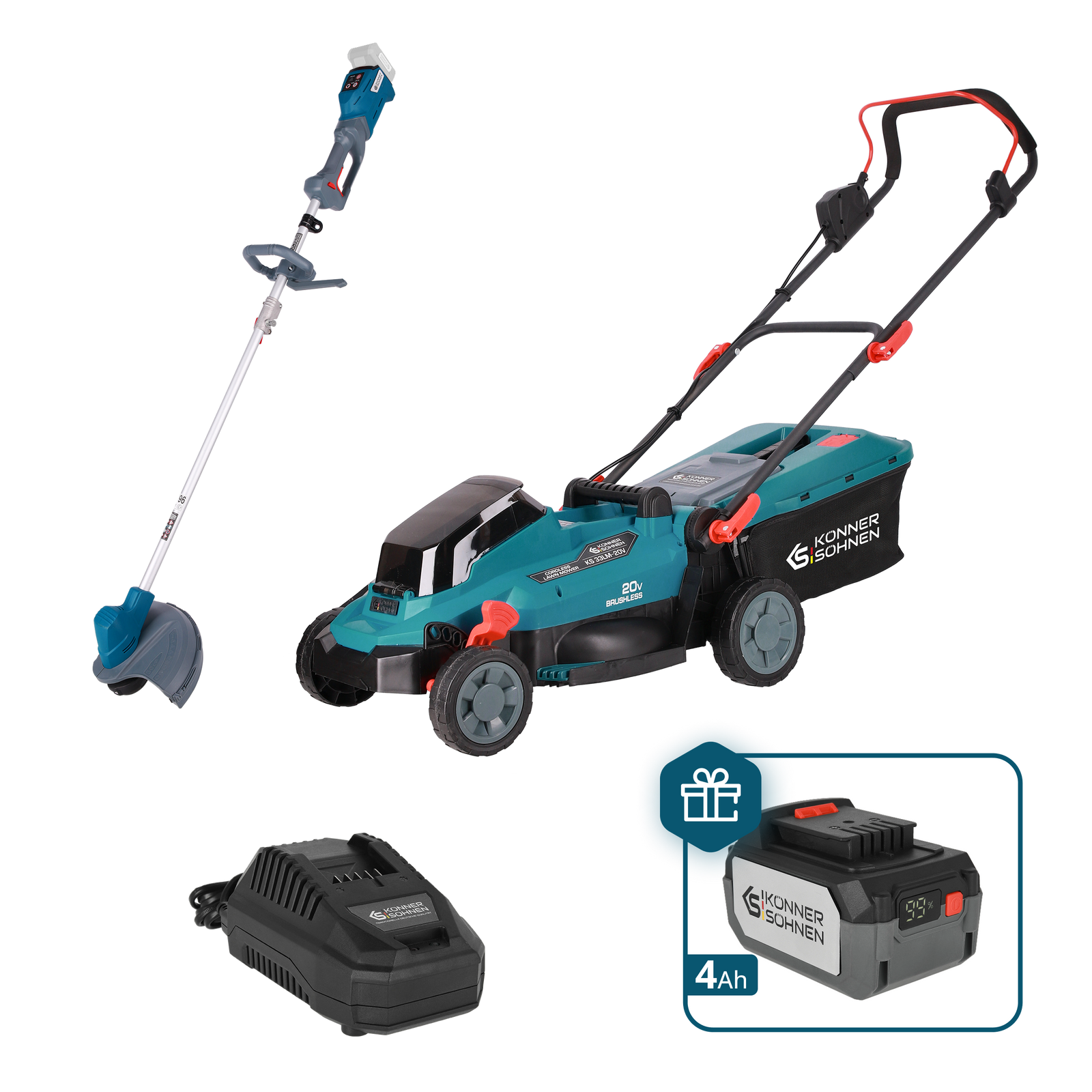 Akcyjny zestaw do pielęgnacji trawnika KS 33LM-BCT20V-SET