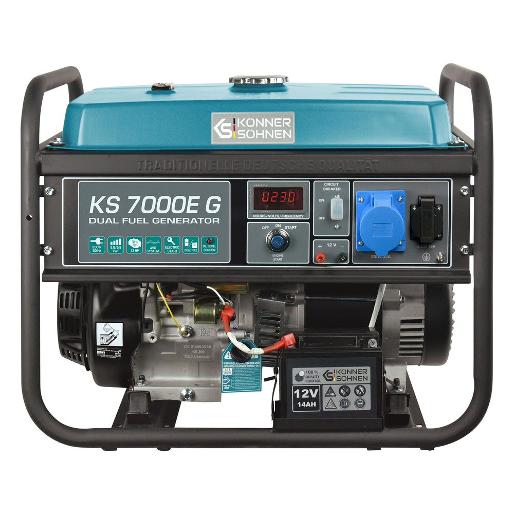 LPG/benzin generator "Könner & Söhnen" KS 7000E G